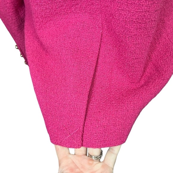 Nanette Lepore Pink Boucle Tweed Double Breasted Blazer Jacket Coat Sz 16 NEW - Picture 9 of 13